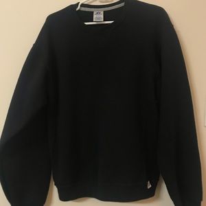 Black crew neck sweater